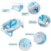 Foldable Baby Bathtub with Temperature Sensing | Lightweight, Safe, and Travel-Friendly